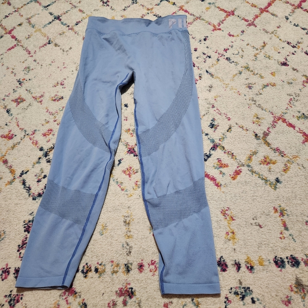 💘 PINK Active Blue Leggings - Picture 1 of 3